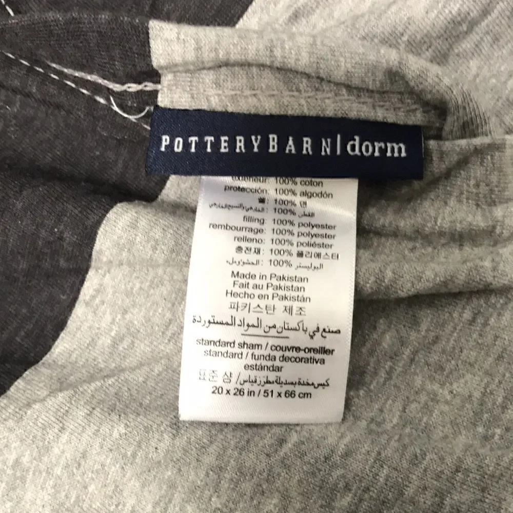Pottery barn dorm bold stripe fave Tee sham
